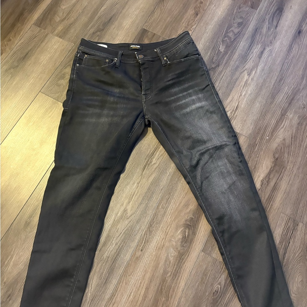 Jack and Jones Men's Slim Black Jeans